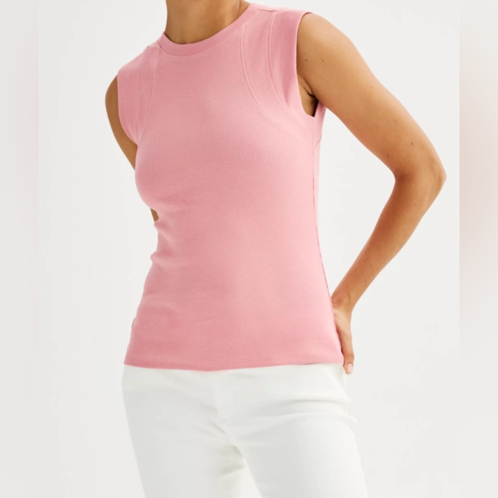 Sonoma Stretch Rib Shell Tank Top
